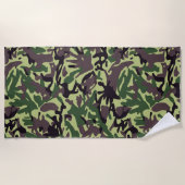 Hunters Green Camo Pattern Strandlaken (Voorkant)