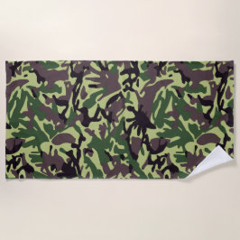 Hunters Green Camo Pattern Strandlaken