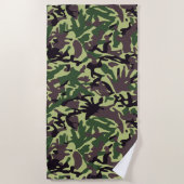 Hunters Green Camo Pattern Strandlaken (Voorkant)
