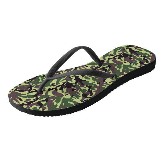 Hunters Green Camo Pattern Teenslippers (Schuin)