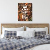 Hunters Herfst Camouflage Keep Calm Jouw tekst Canvas Afdruk (Insitu (Slaapkamer))