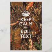 Hunters Herfst Camouflage Keep Calm Jouw tekst Flyer (Voorkant)