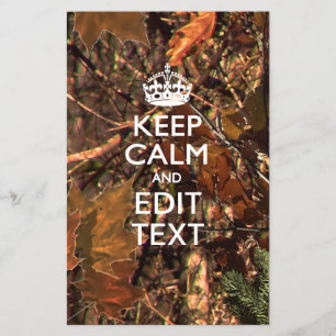 Hunters Herfst Camouflage Keep Calm Jouw tekst Flyer