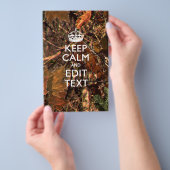 Hunters Herfst Camouflage Keep Calm Jouw tekst Flyer (Hand)