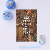 Hunters Herfst Camouflage Keep Calm Jouw tekst Flyer (Enkel)
