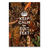 Hunters Herfst Camouflage Keep Calm Jouw tekst Kaart (Voorkant)