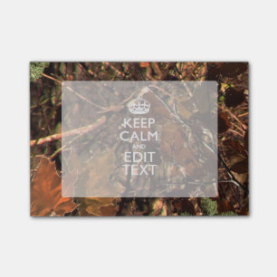 Hunters Herfst Camouflage Keep Calm Jouw tekst Post-it® Notes