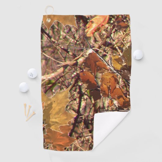 Hunter's Herfst Camouflage schilderdecor op een Golfhanddoek (Insitu)