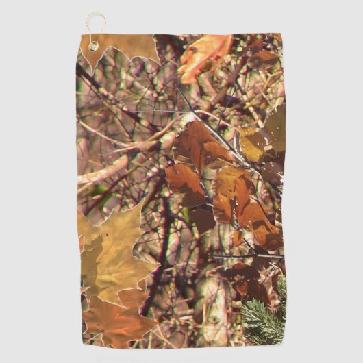 Hunter's Herfst Camouflage schilderdecor op een Golfhanddoek (Voorkant)