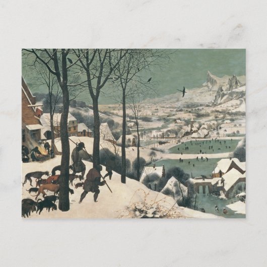 Hunters in de sneeuw - januari 1565 briefkaart (Voorkant)