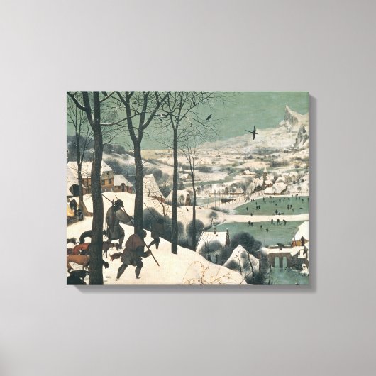 Hunters in de sneeuw - januari 1565 canvas afdruk (Voorkant)