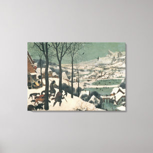 Hunters in de sneeuw - januari 1565 canvas afdruk