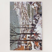 Hunters in de sneeuw (winter), Pieter Bruegel Legpuzzel (Verticaal)