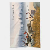 Hunters in the Mist (Cariou) Theedoek (Verticaal)