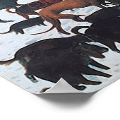 Hunters in the Snow by Pieter Bruegel Poster (Hoek)