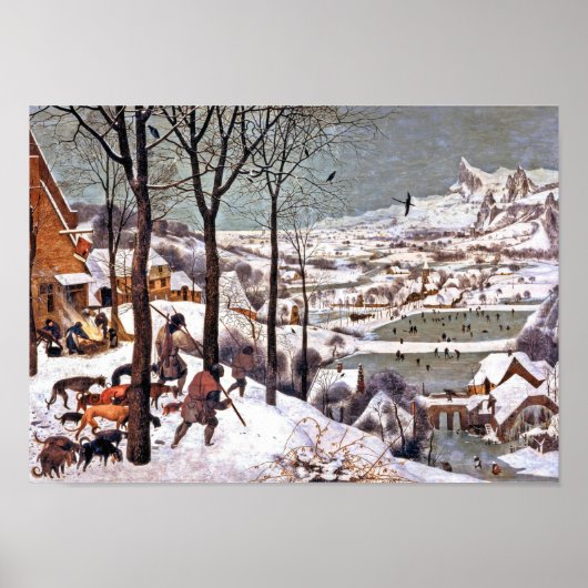 Hunters in the Snow, Pieter Bruegel the Elder Poster (Voorkant)