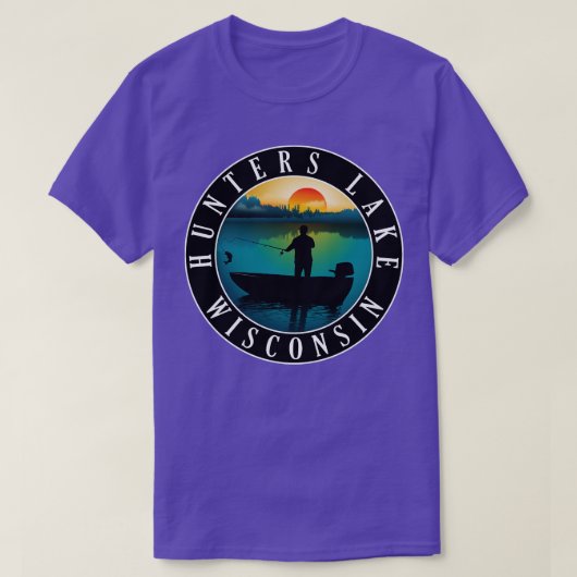 Hunters Lake Wisconsin Vist T-shirt (Design voorkant)