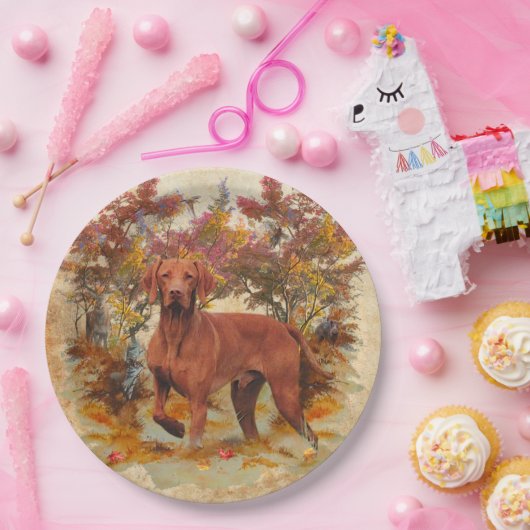 Hunters , levenspartners Vizsla papieren borden Papieren Bordje (Feest)