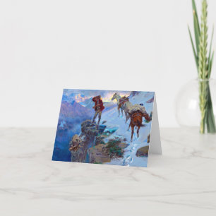 Hunter's Luck by Charles Marion Russell Bedankkaart