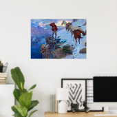 Hunter's Luck by Charles Marion Russell Poster (Thuiskantoor)