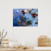 Hunter's Luck by Charles Marion Russell Poster (Keuken)