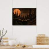 "Hunter's Moon - Light" Poster Nocturnal (Keuken)