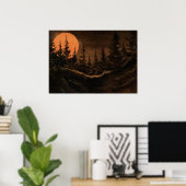 "Hunter's Moon - Light" Poster Nocturnal (Thuiskantoor)