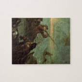 Hunters Shooting at Ducks (olie op doek) Legpuzzel (Horizontaal)