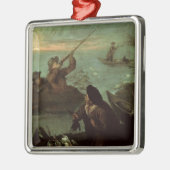 Hunters Shooting at Ducks (olie op doek) Metalen Ornament (Links)