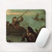 Hunters Shooting at Ducks (olie op doek) Muismat (Met muis)