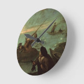 Hunters Shooting at Ducks (olie op doek) Ronde Klok (Hoek)