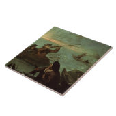 Hunters Shooting at Ducks (olie op doek) Tegeltje (Zijkant)