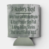 Hunters Toast Funny Green Camouflage Blikjeskoeler (Achterkant)