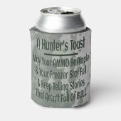 Hunters Toast Funny Green Camouflage Blikjeskoeler (Blikje Achterkant)