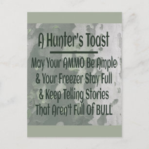 Hunters Toast Funny Green Camouflage Briefkaart