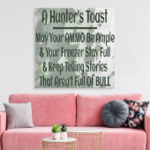 Hunters Toast Funny Green Camouflage Canvas Afdruk (Insitu (Woonkamer))