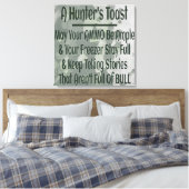 Hunters Toast Funny Green Camouflage Canvas Afdruk (Insitu (Slaapkamer))
