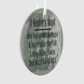 Hunters Toast Funny Green Camouflage Ornament (voorkant)