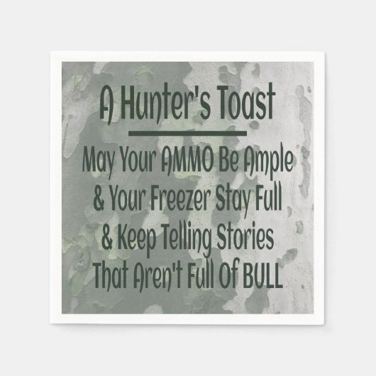 Hunters Toast Funny Green Camouflage Servet (Voorkant)