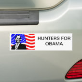 HUNTERS VOOR OBAMA BUMPERSTICKER (Op auto)