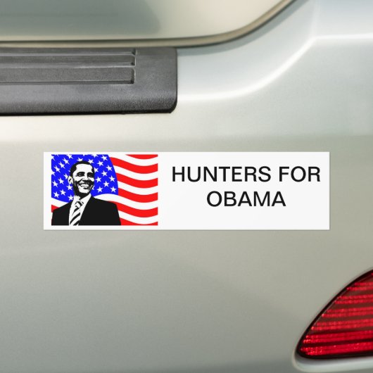 HUNTERS VOOR OBAMA BUMPERSTICKER (Op auto)
