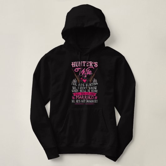 Hunter's vrouw Ja Hij jaagt Shirt Funny Deer Gi (Design voorkant)