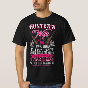Hunter's vrouw Ja Hij jaagt vlinder voor T-shirt