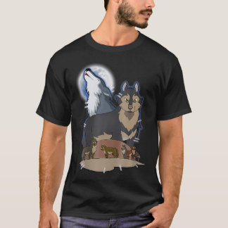 Hunter's Wolf bij Moon Grey Wolf Hunting Wolf Anim T-shirt