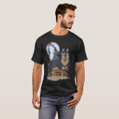 Hunter's Wolf bij Moon Grey Wolf Hunting Wolf Anim T-shirt (Voorkant volledig)