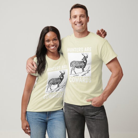 HUNTERS ZIJN COWARDS, ANTI-HUNTING T-shirts (Unisex)