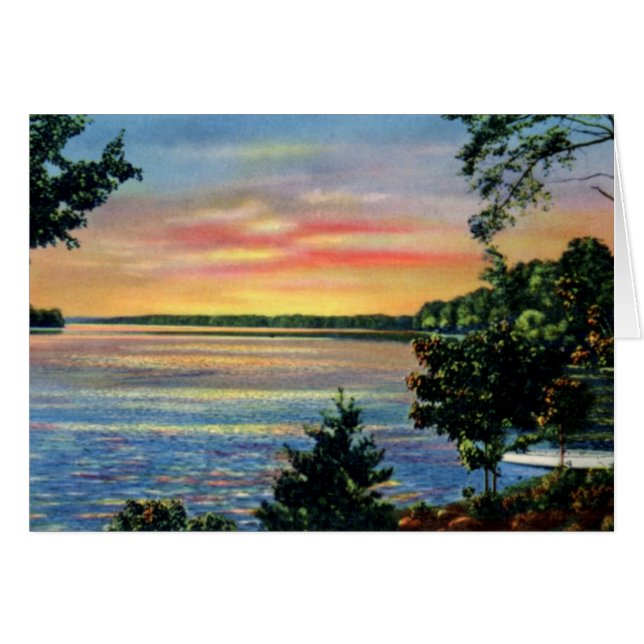 Huntersville North Carolina Sunset on Lake Norman (Voorkant Horizontaal)