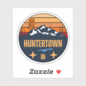 Huntertown, Indiana Sticker (Vel)