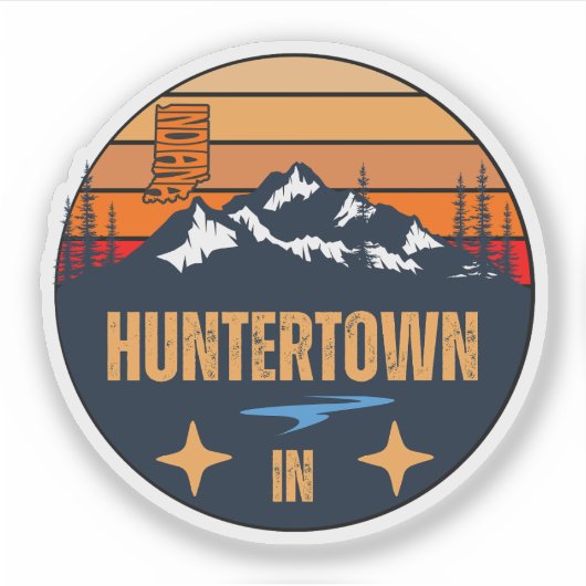 Huntertown, Indiana Sticker (Voorkant)
