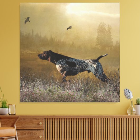 Hunteseizoen, Duitse kustwijzer Tapest Canvas Afdruk (Insitu (Woonkamer))